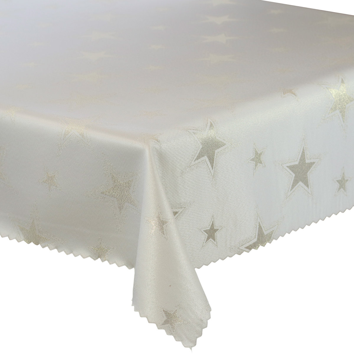 Dwustronny Obrus Plamoodporny Świąteczny Duża Gwiazda Złota-160x200 cm