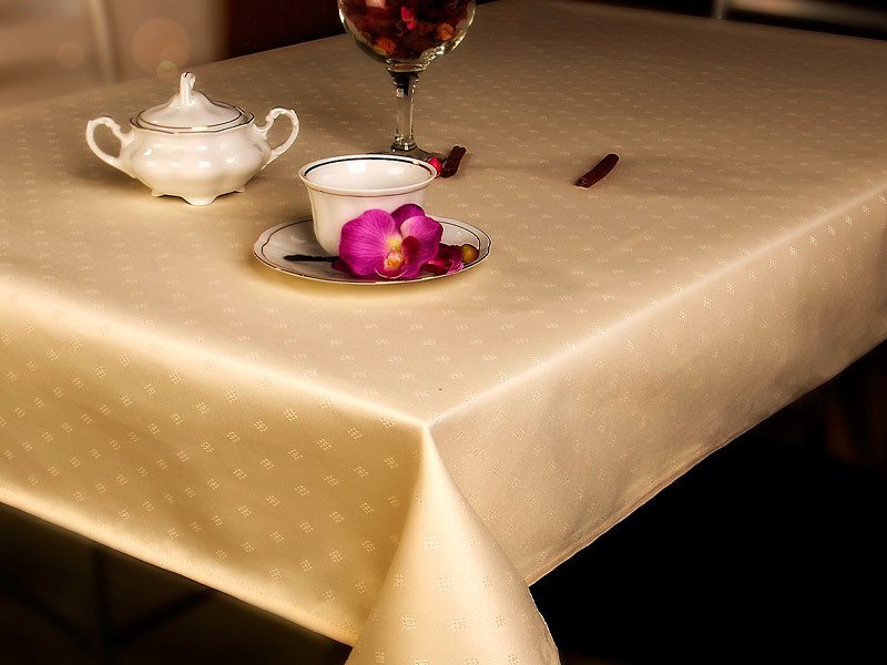 Obrus Restauracyjny Obszywany Ecru 15-160x300 cm