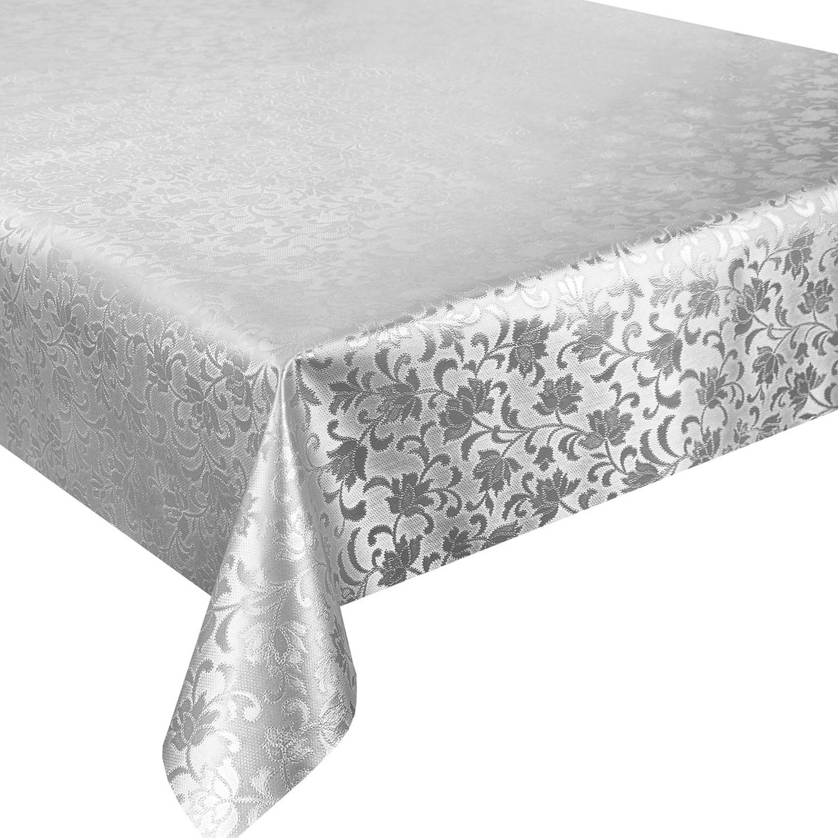 Obrus Ceratowy Srebrny Żakardowy Fantastik 514-53-140x140 cm