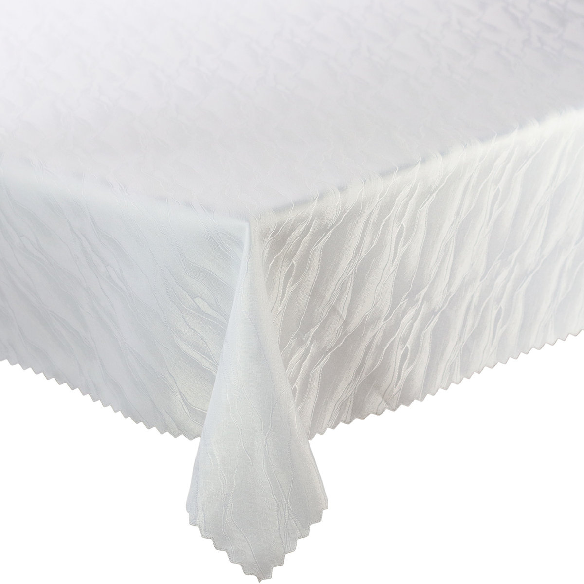 Obrus Plamoodporny Fale 106 Biały-100x100 cm