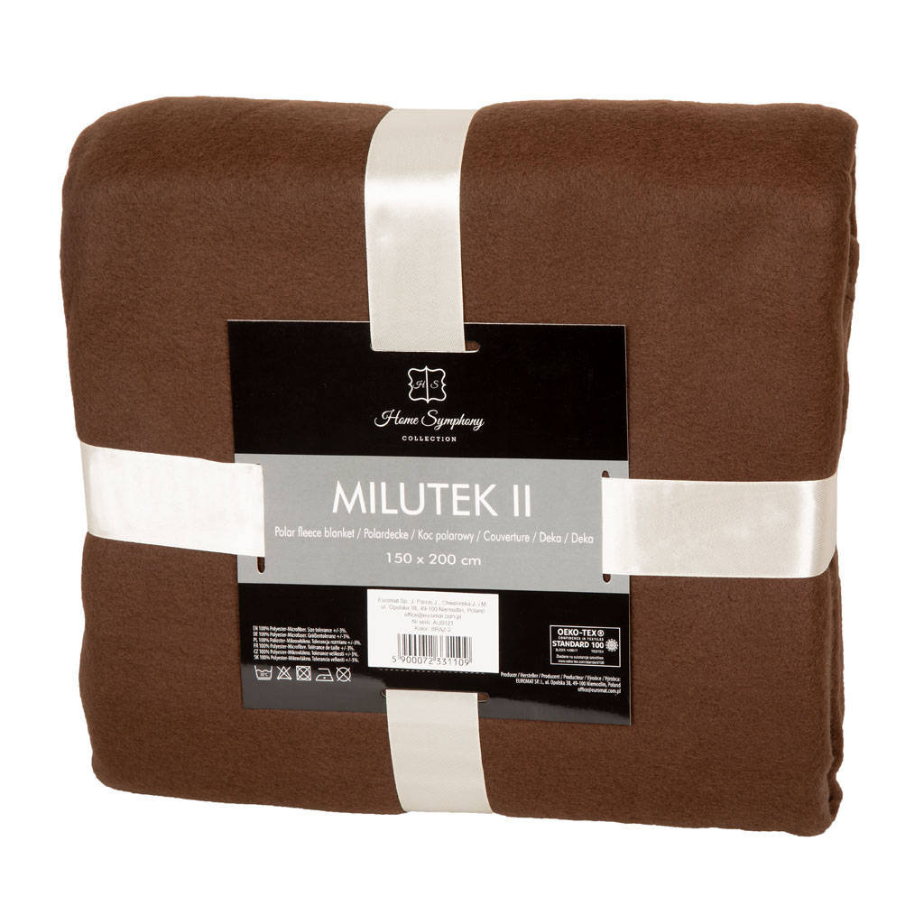Koc Polarowy Milutek 130x170 Brązowy-130x170 cm