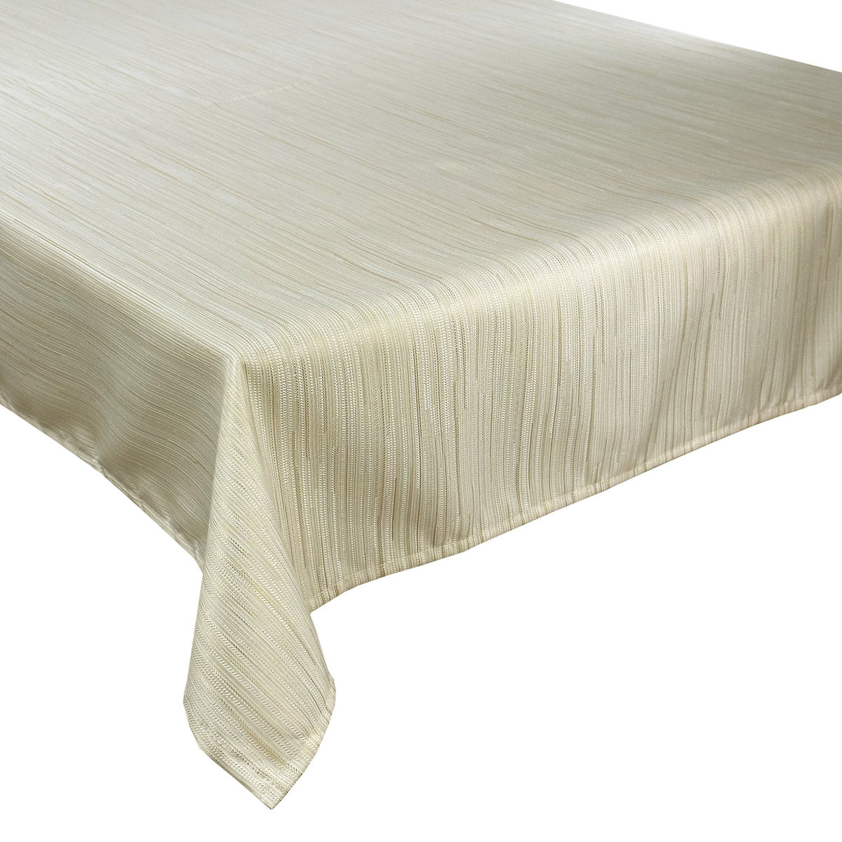 Obrus Poliestrowy Obszywany Złoty Ecru K3-160x240 cm