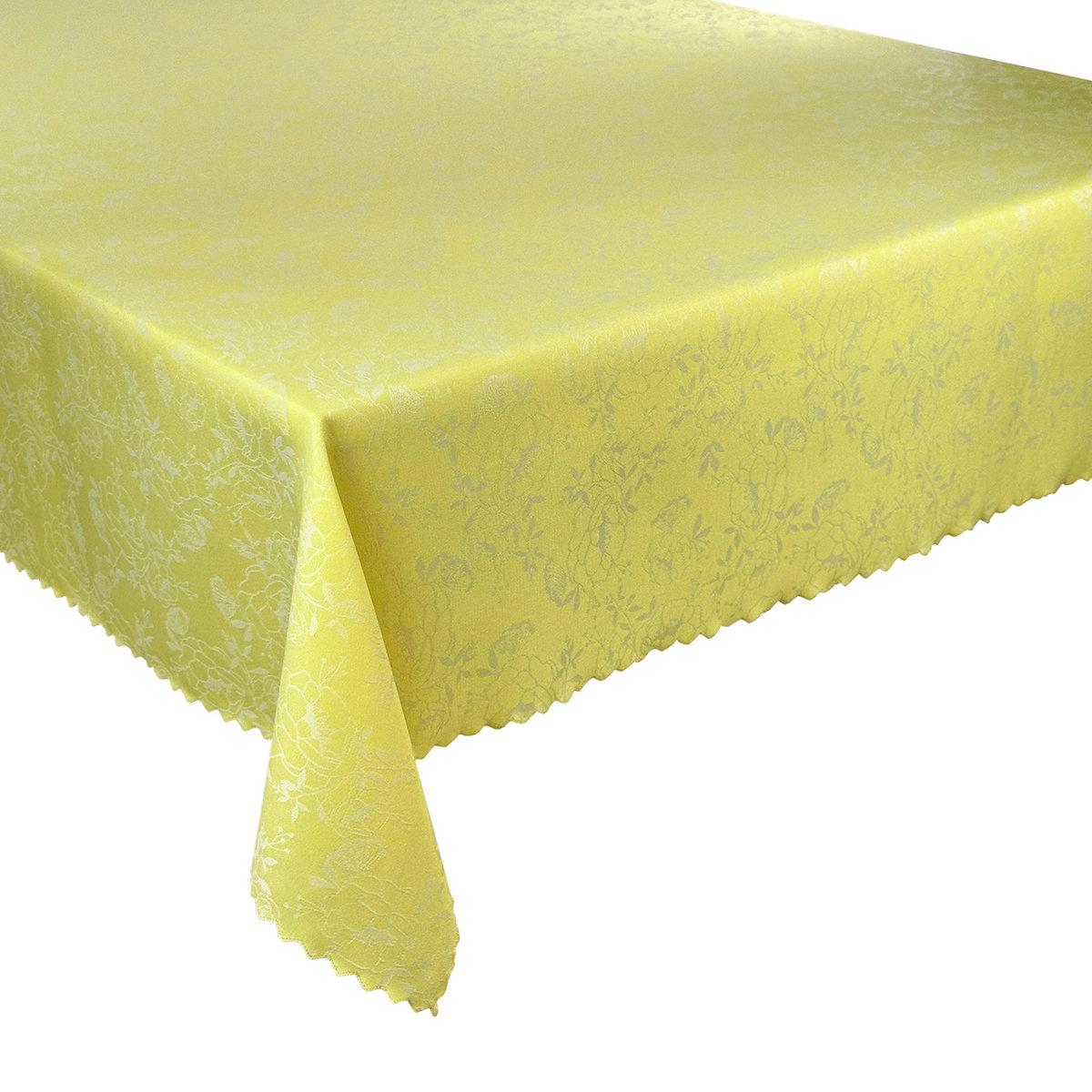 Obrus Plamoodporny Kwiaty Żółty Z-2950-130x160 cm