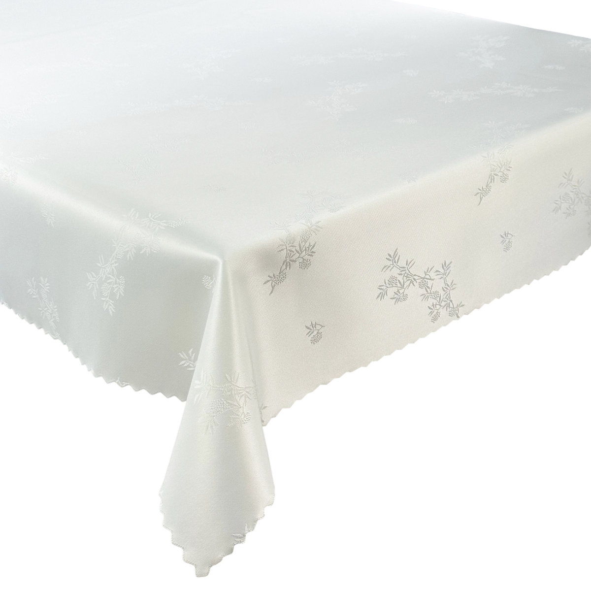 Obrus Plamoodporny Z-918 Biały Jarzębina-160x200 cm