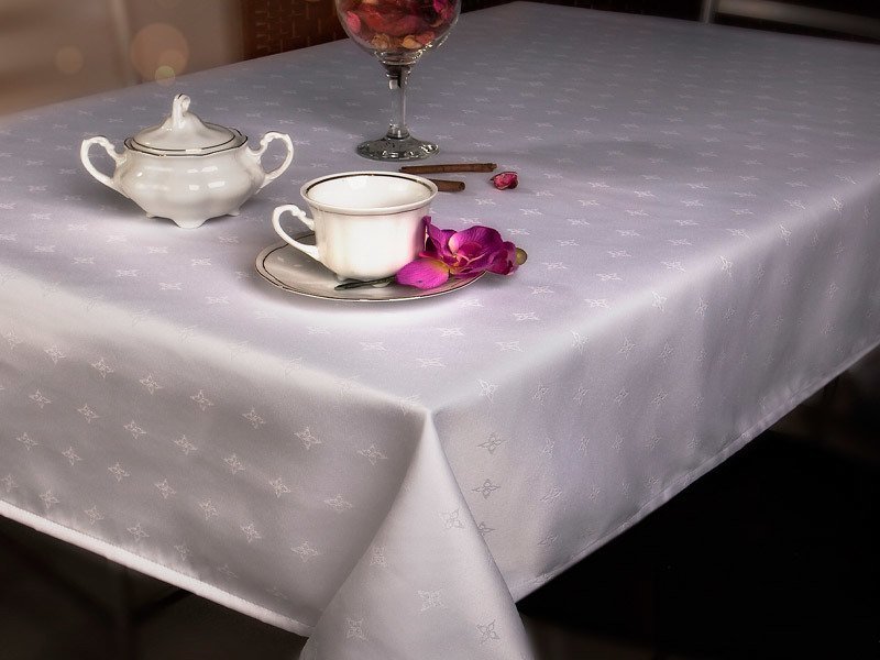 Obrus Restauracyjny Obszywany Biały 18-100x100 cm