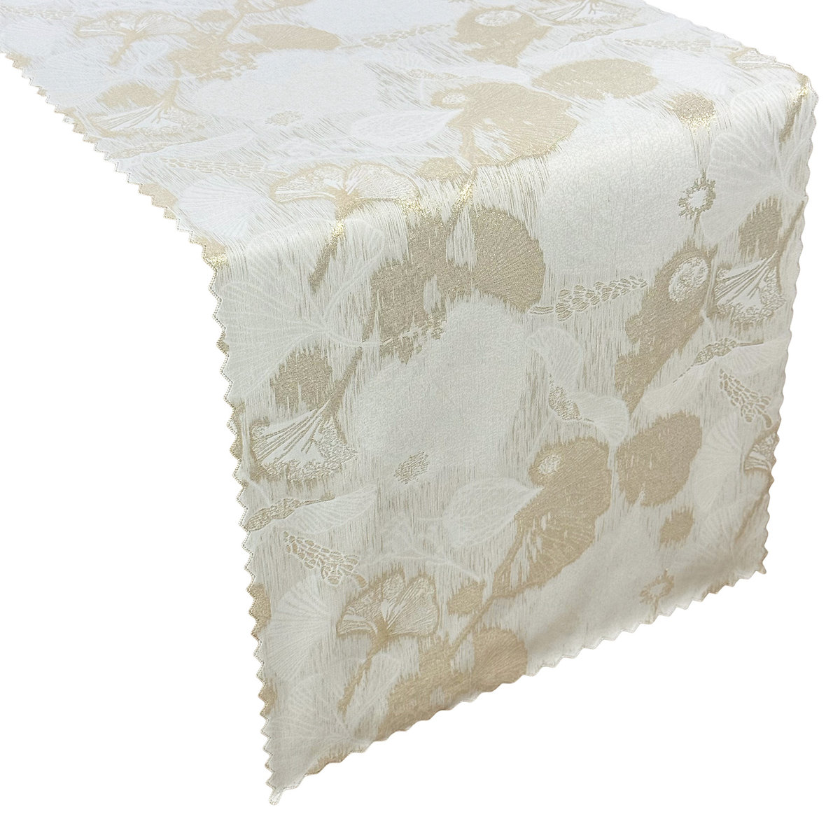 Bieżnik Plamoodporny Listki Złoty Z-3265-50x100 cm
