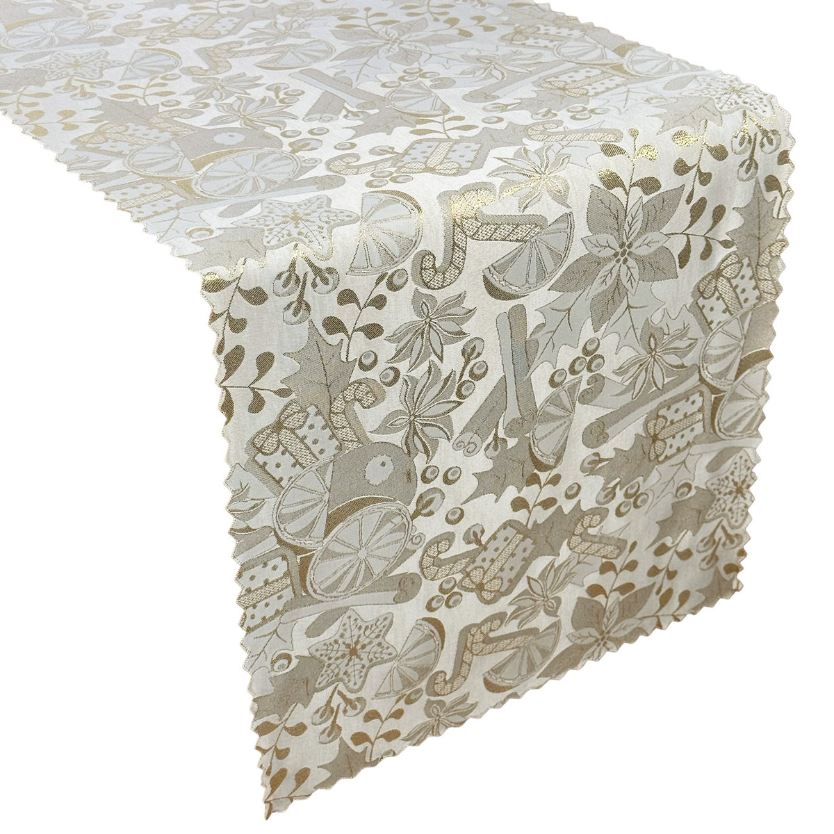 Bieżnik Plamoodporny Świąteczny Boże Narodzenie Prezenty Złoty Z-3409-50x100 cm