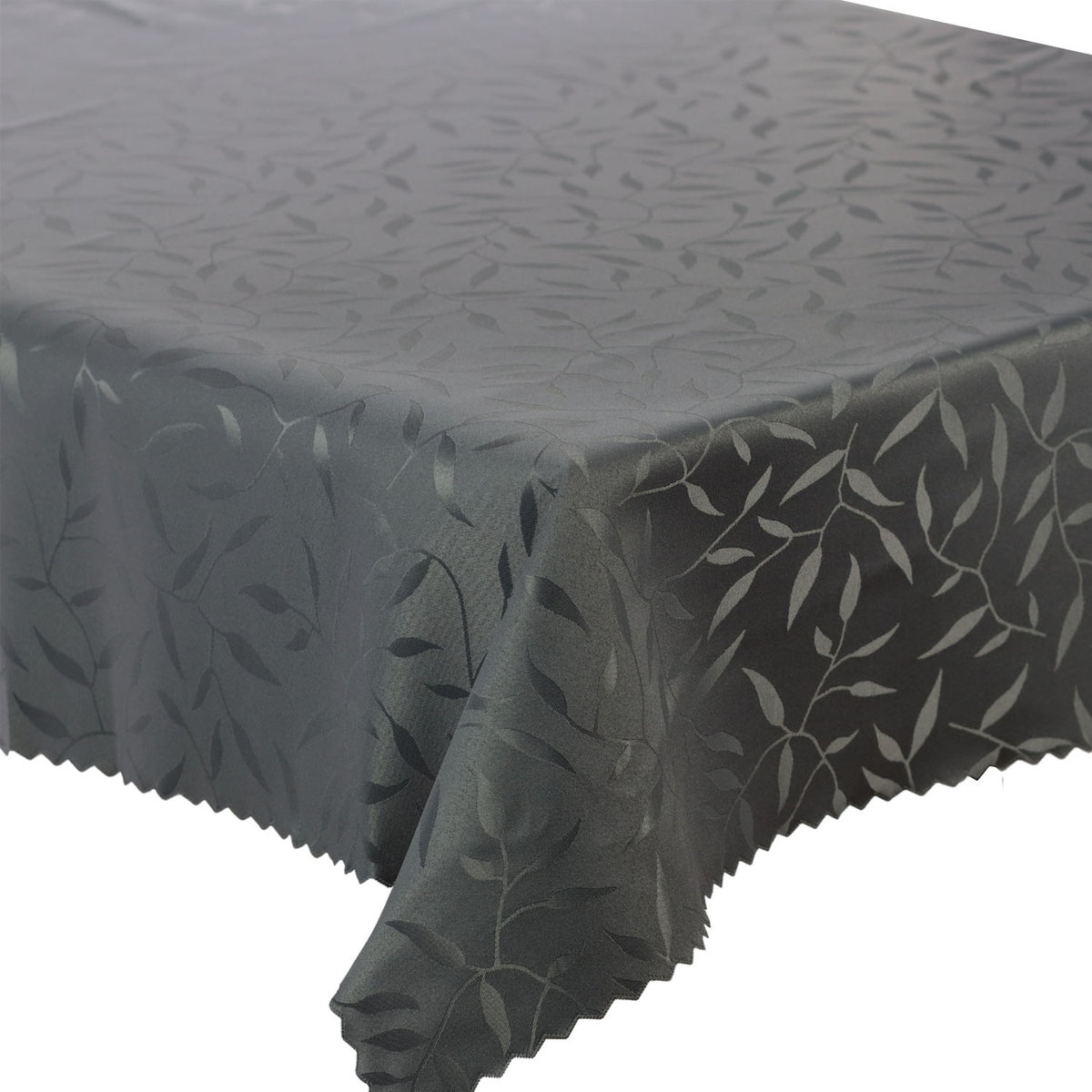 Obrus Plamoodporny 154 Grafit Listki-130x160 cm