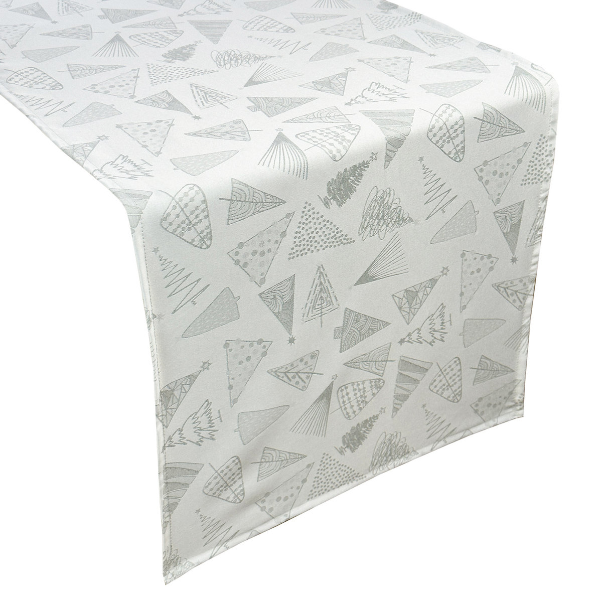 Bieżniki i Serwety Plamoodporne Świąteczny Boże Narodzenie Szary Choinki Z-3206-40x40 cm