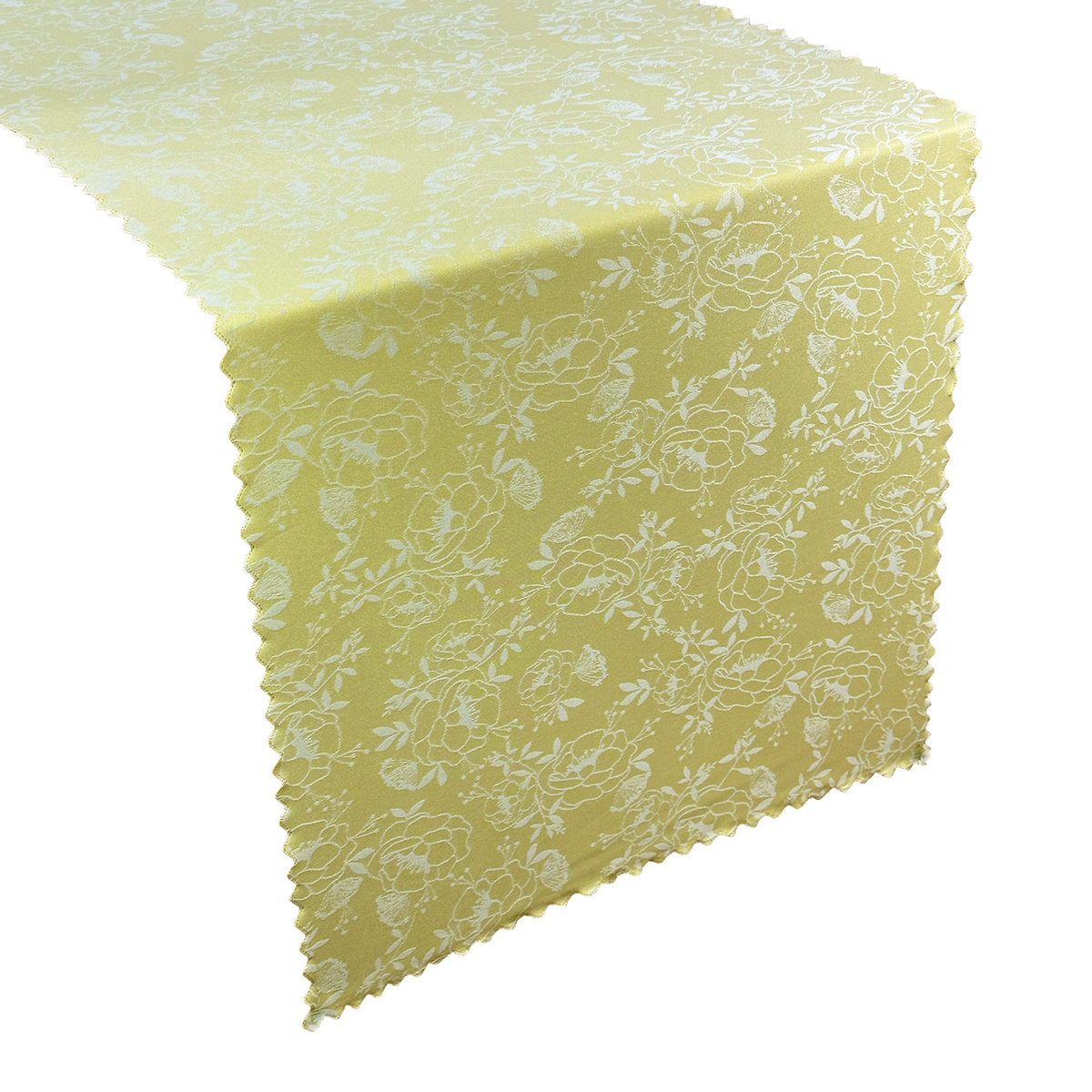 Bieżniki i Serwety Plamoodporny Kwiaty Żółty Z-2950-40x160 cm