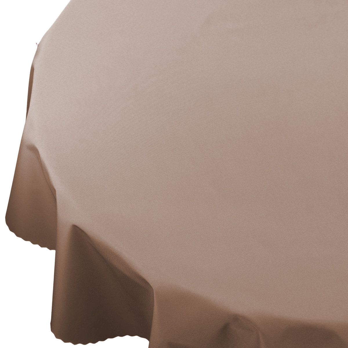 Obrus Poliestrowy Wodoodporny Plamoodporny Brązowy Okrągły-śr. 80 cm