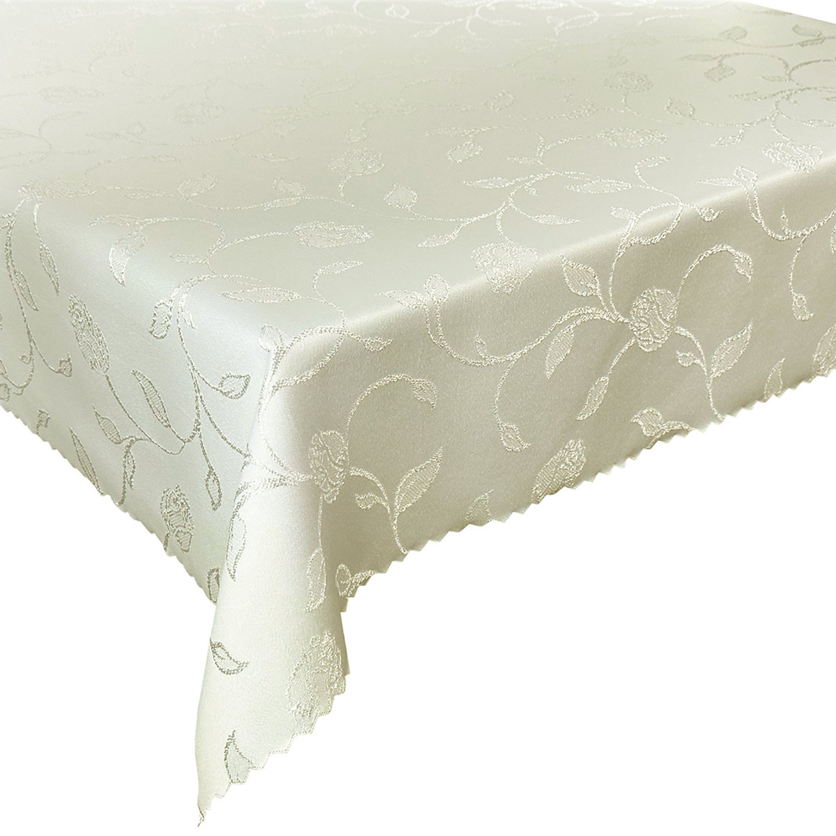 Obrus Plamoodporny Lux Ecru Tulipan-100x100 cm