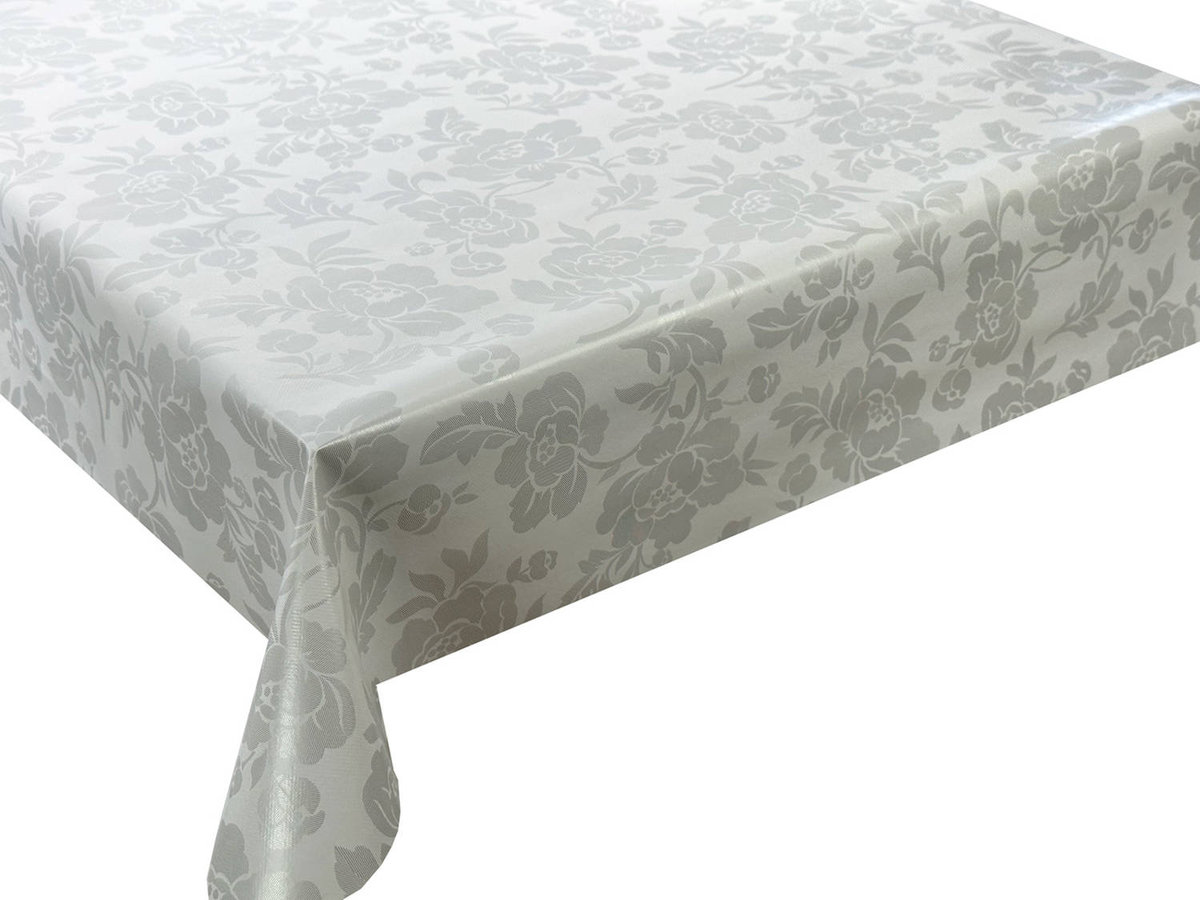 Obrus Ceratowy Szary Kwiaty Evolution WF-4942C-180x140 cm