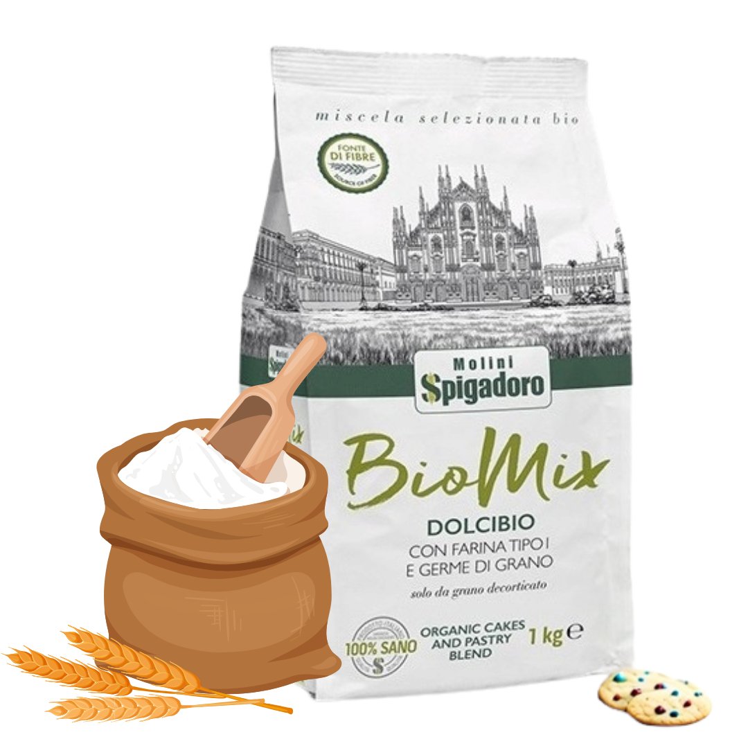 Mąka pszenna tortowa BIO Typ 1 Spigadoro włoska Mąka do deserów 1kg