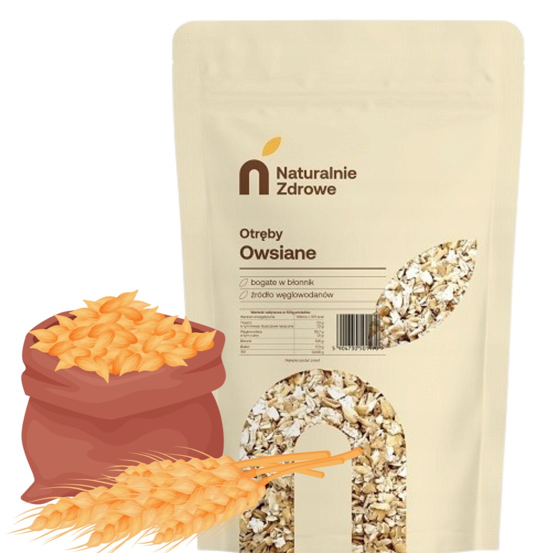 ,Otręby owsiane 1kg naturalne 100% NATURALNIE ZDROWE