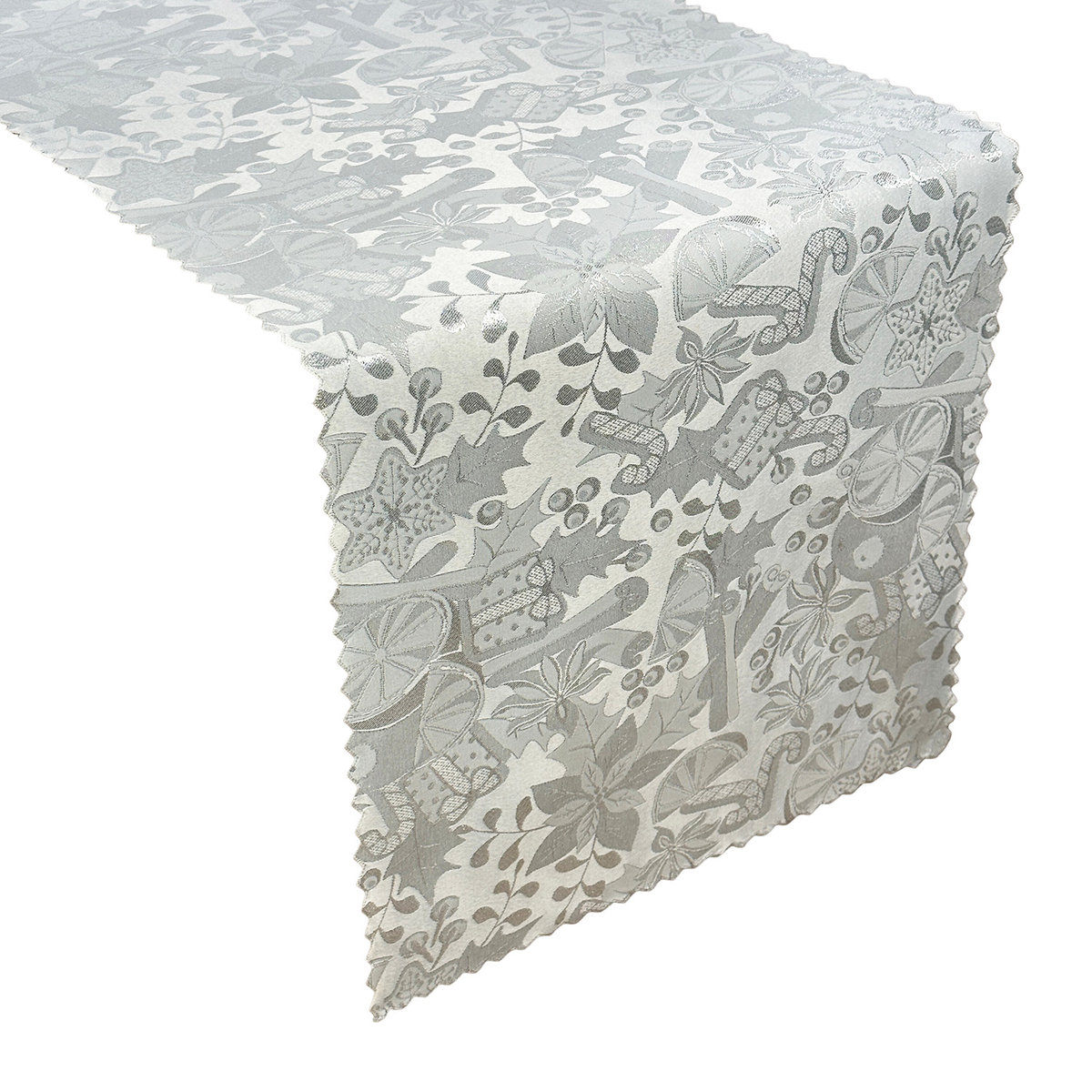 Bieżnik Plamoodporny Świąteczny Boże Narodzenie Prezenty Srebro Z-3409-50x100 cm