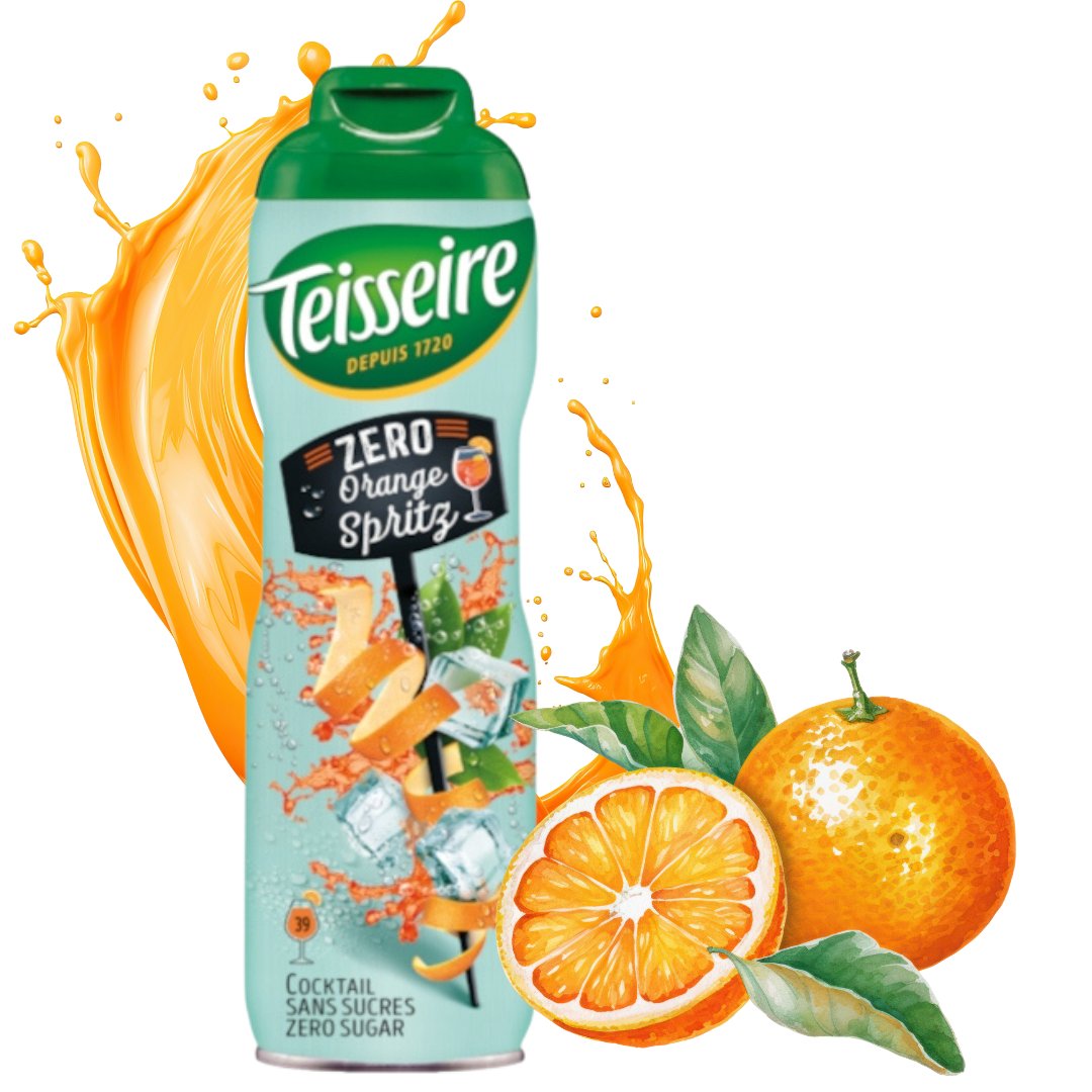 Syrop Orange Spritz Zero cukru 600ml do rozrobienia z wodą 4,8L napoju