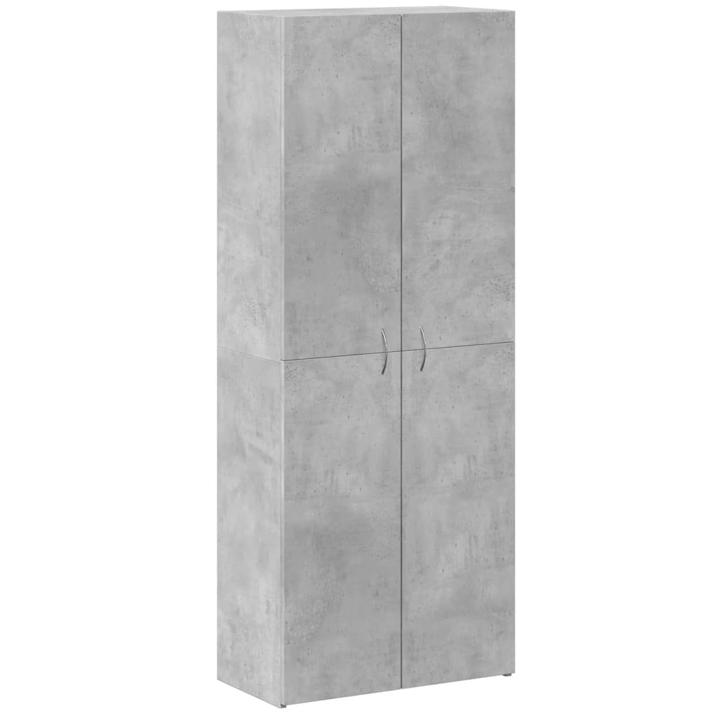 vidaXL Szafka na dokumenty, szarość betonu, 60x32x153 cm