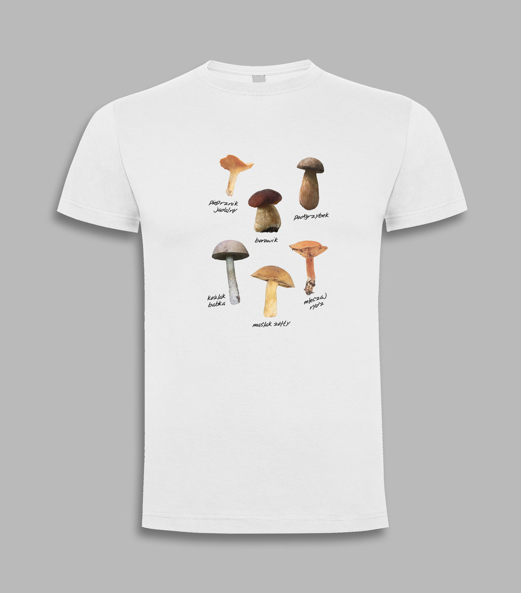 T-shirt męski GRZYBY POLSKIE Biały S