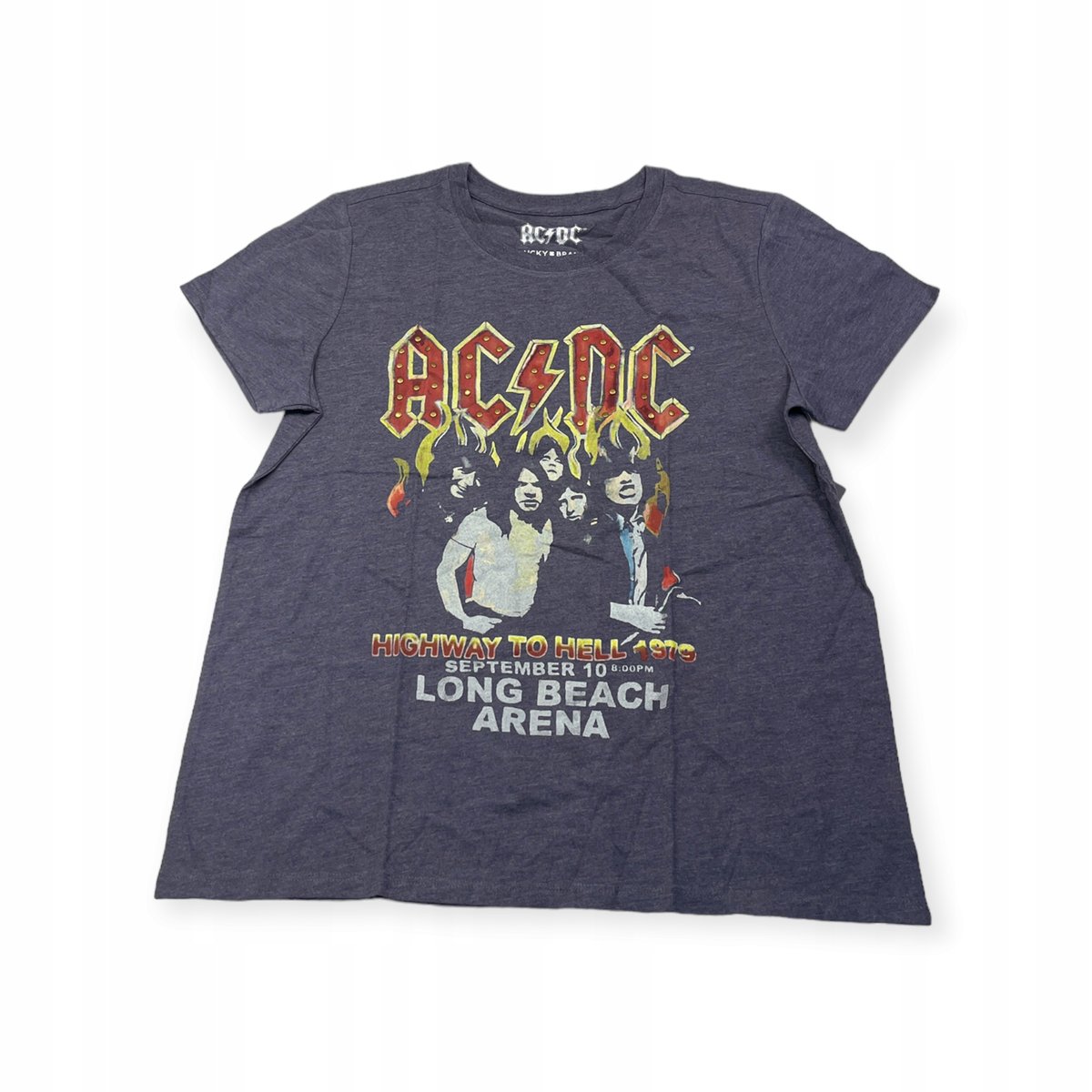 Koszulka T-shirt damski okrągły dekolt Lucky Brand AC/DC M
