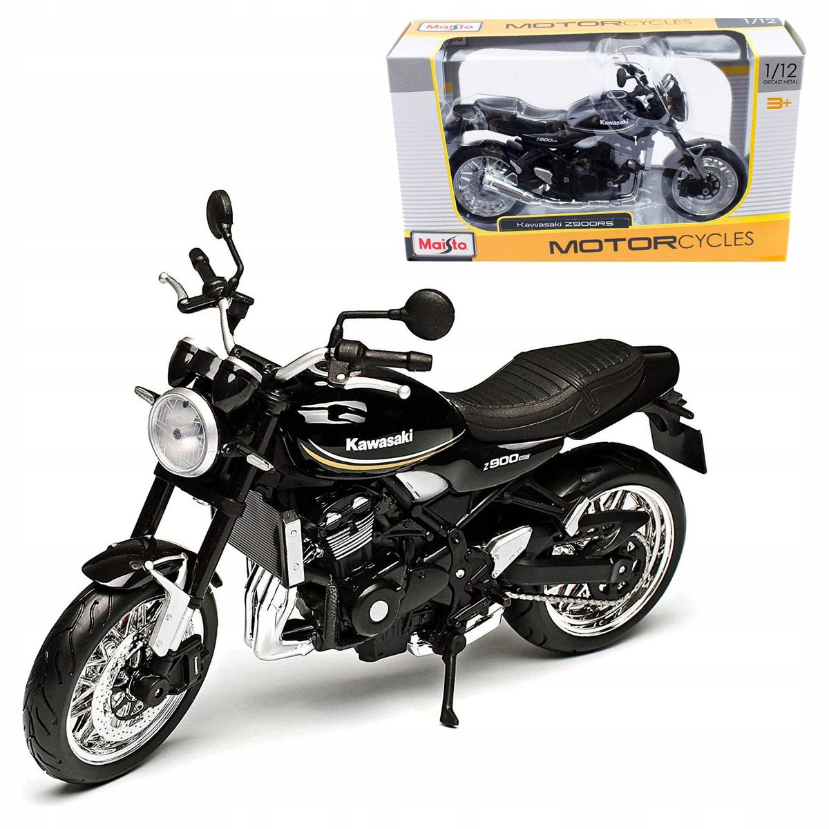 Kawasaki Z900RS model w skali 1:12 Maisto motocykl motor