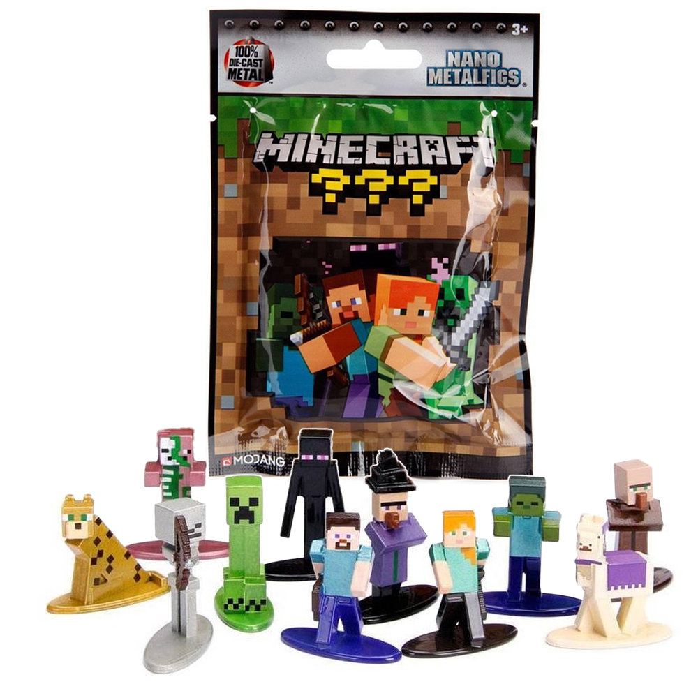 Minecraft Saszetka z Figurką Mini Figurka Niespodzianka Mojang Oryginalna Metalowa