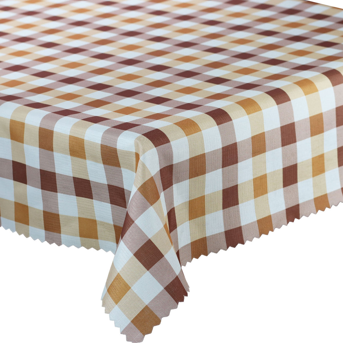 Obrus Plamoodporny Druk Brązowa Krata-75x75 cm