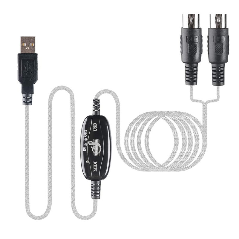KABEL KONWERTER USB NA MIDI IN OUT INTERFEJS SZYBKA TRANSMISJA