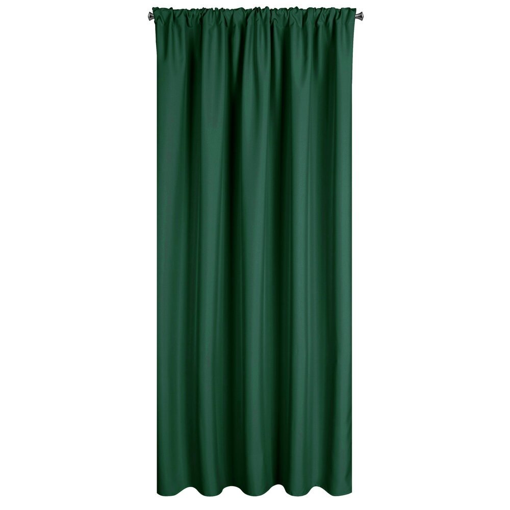 Zasłona gotowa na taśmie wodoodporna GARDEN 155x200 ogrodowa ciemnozielona