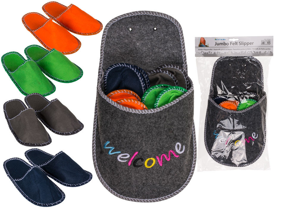 ZESTAW KAPCI DOMOWYCH DLA GOŚCI - 4 PARY - Kapcie Gościnne