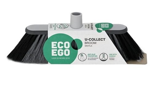 Miotła szczotka do zamiatania sprzątania bez kija ECO EGO z linii U-COLLECT kolor szaro-grafitowy