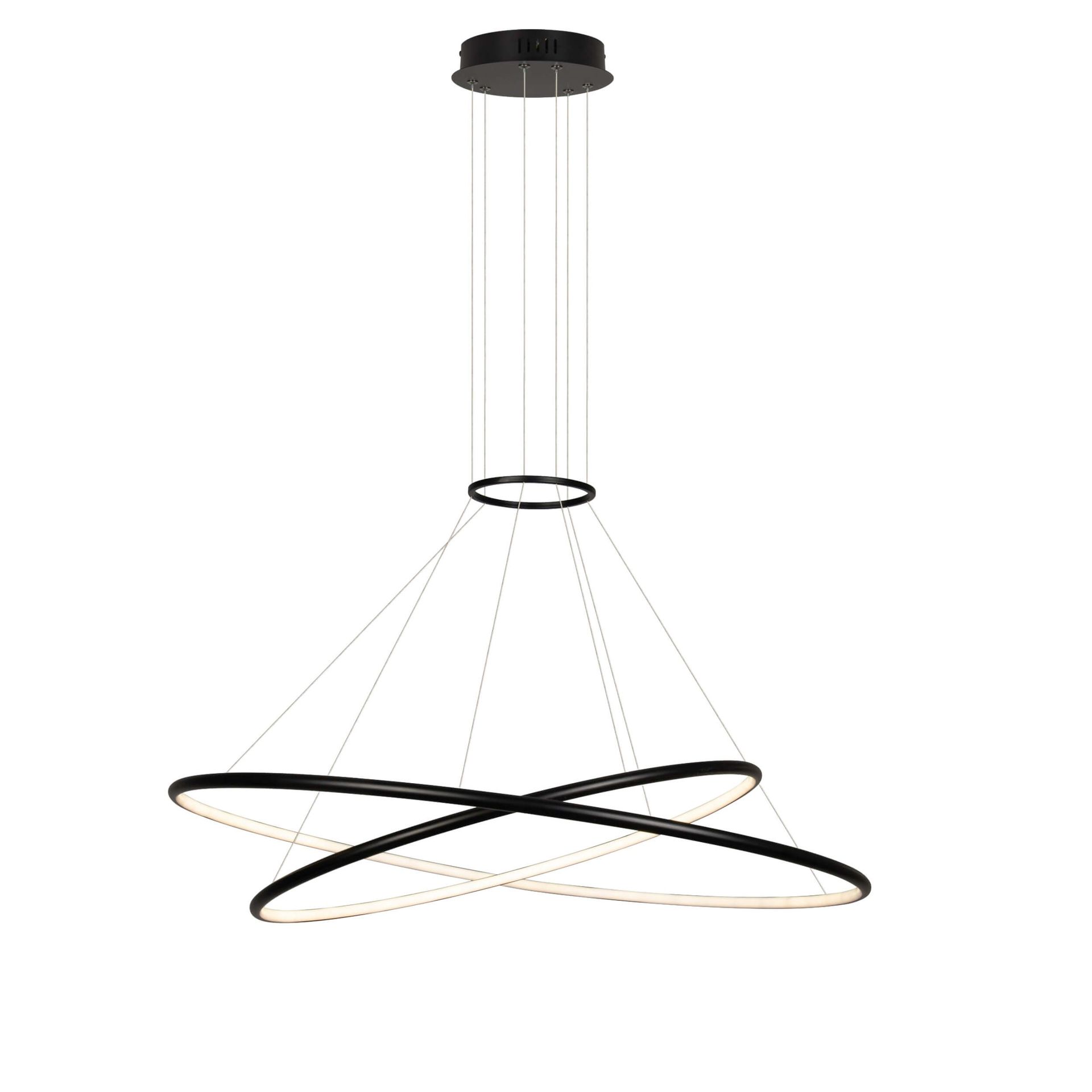 Dekoracyjna lampa wisząca do salonu LP-940/2P BK CCT z serii HALIFAX 