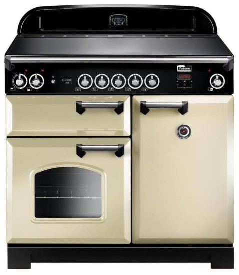 Kuchnia z płytą indukcyjną FALCON Classic 100 Kremowy chrom