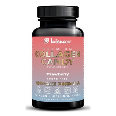 Intenson Collagen Candy Strawberry 60 tabletek (5905454130479)