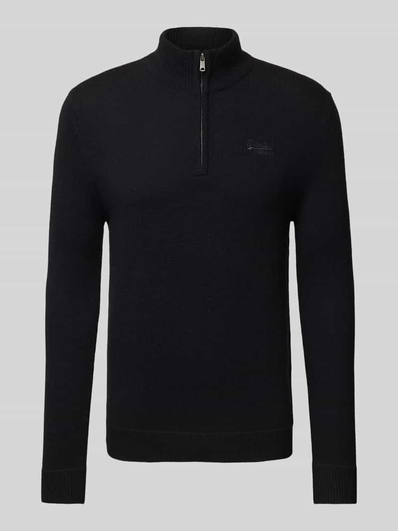 Sweter z dzianiny ze stójką