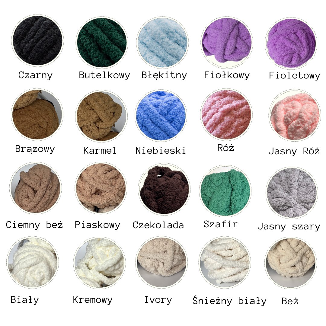 Gruba włóczka chenille Fiołkowy