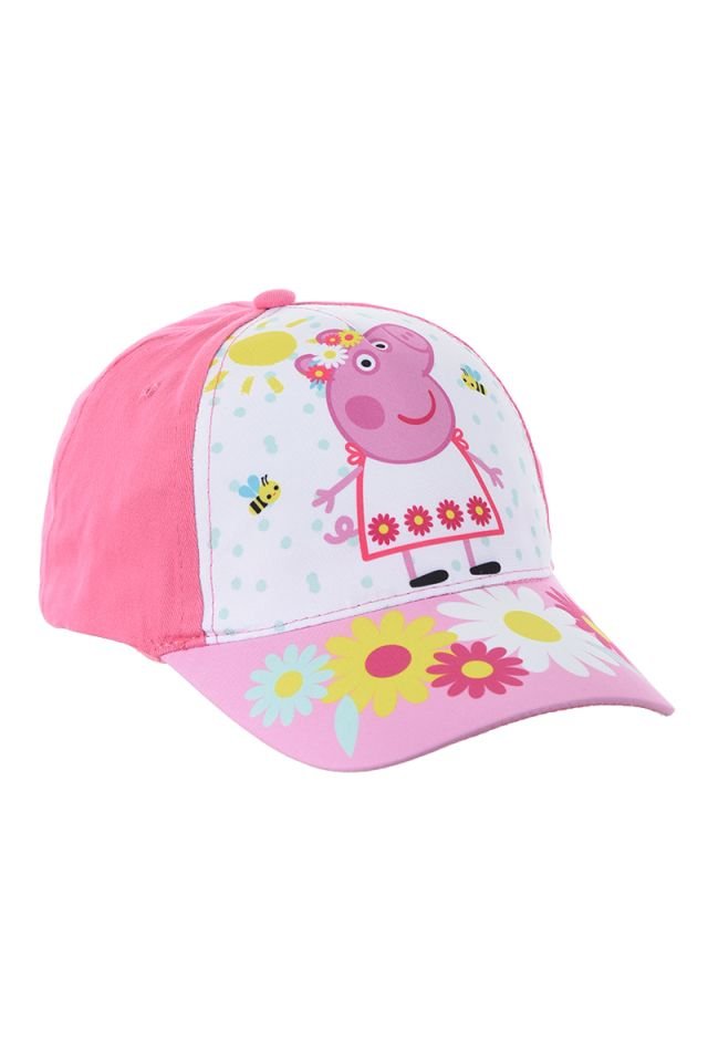 Różowa czapka z daszkiem Świnka Peppa dla dziewczynki rozmiar 54 cm