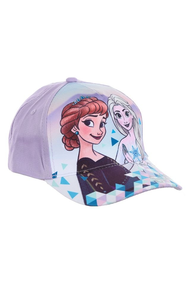 Bawełniana czapka z daszkiem dla dziewczynki Disney Frozen Anna i Elsa rozmiar 54 cm