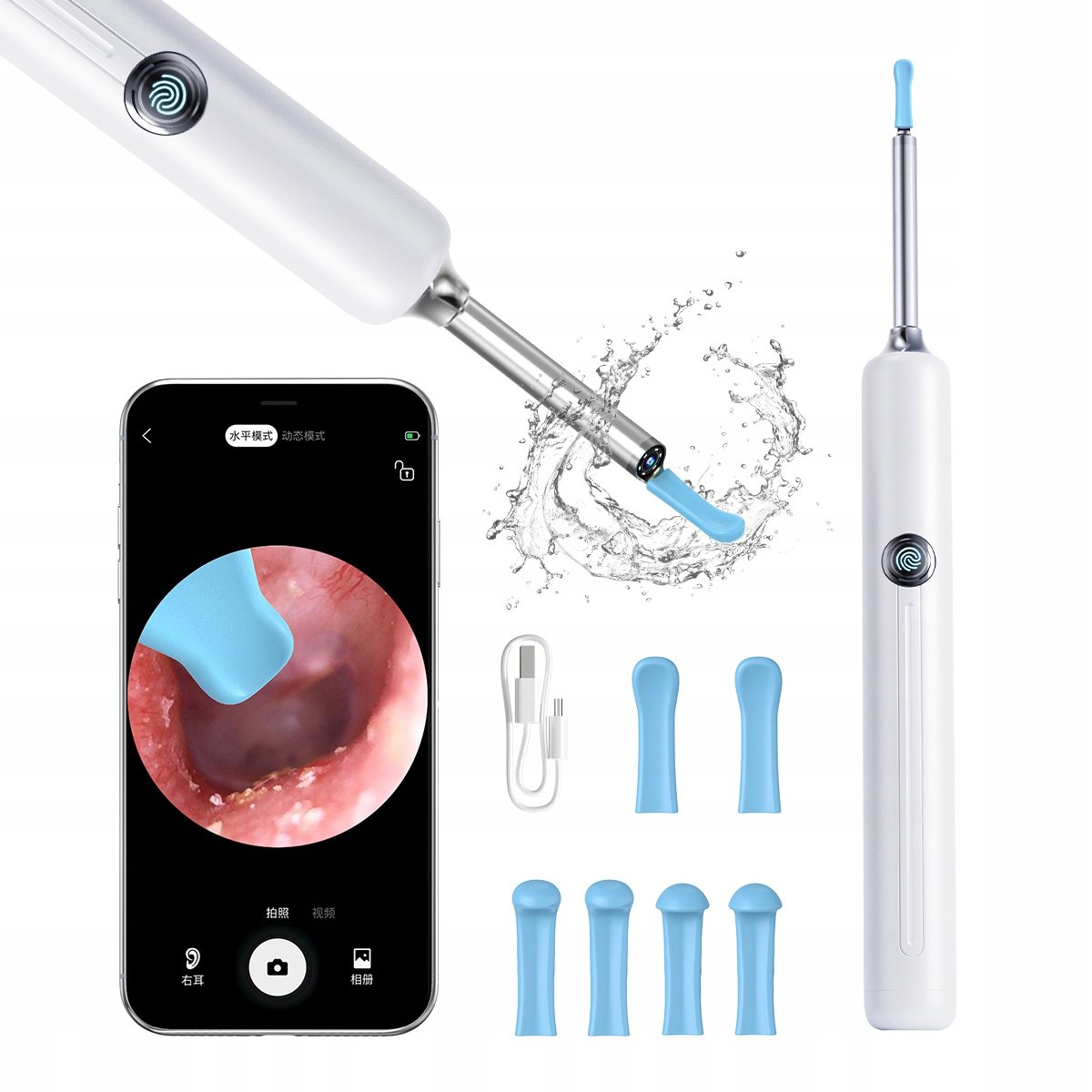 SMART OTOSKOP KAMERA DO CZYSZCZENIA USZU USUWANIA WOSK WIFI ANDROID IOS 5MP