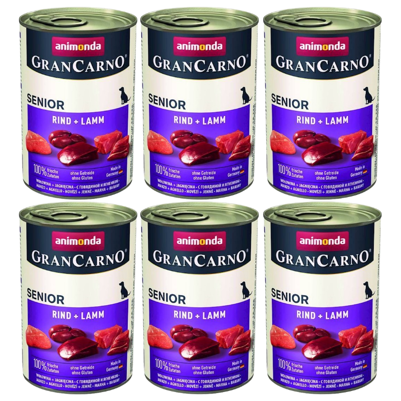 ANIMONDA GranCarno Senior smak:  Wołowina i jagnięcina  6x400g