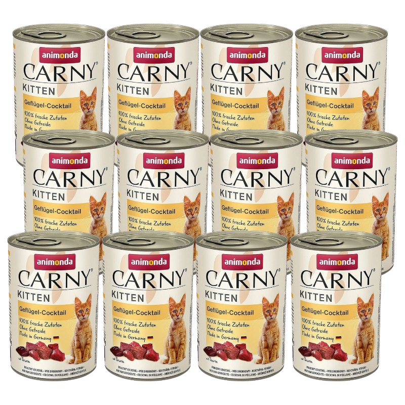 ANIMONDA Cat Carny Kitten smak: koktajl drobiowy 12x400g