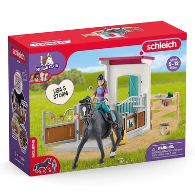 Zestaw figurek SCHLEICH Boks dla koni z Lisa i Storm 42709