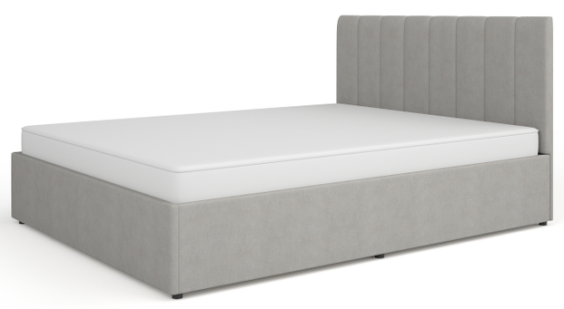 Łóżko dwuosobowe z materacem 160x200 Mossa MO12 Szare