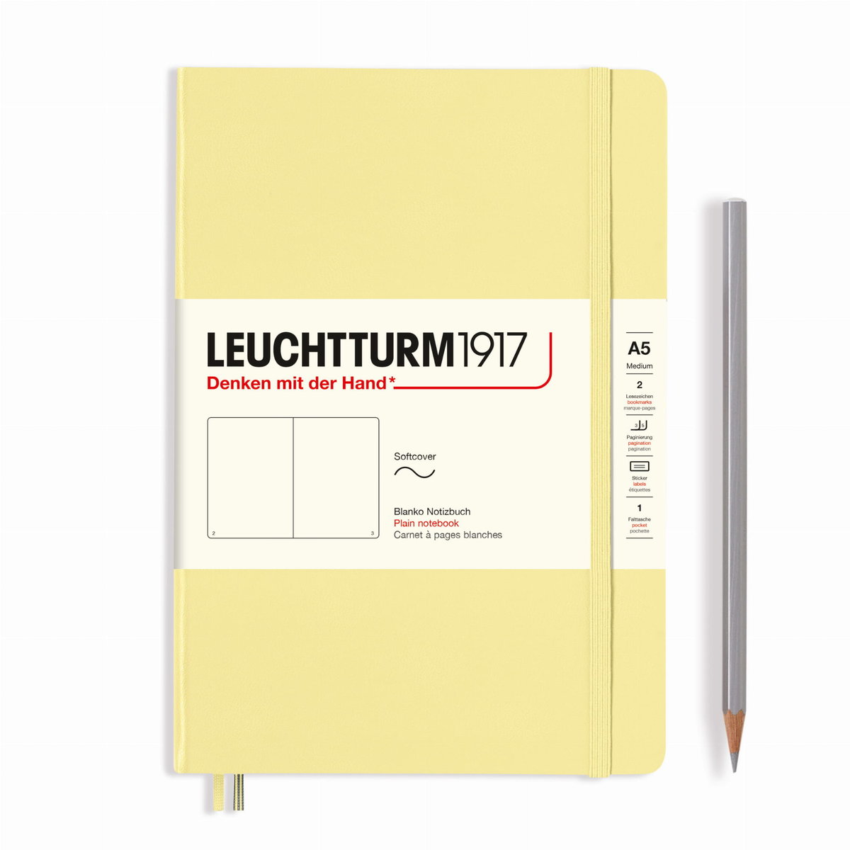Notatnik Leuchtturm1917 Medium A5, miękka oprawa, gładki, vanilla