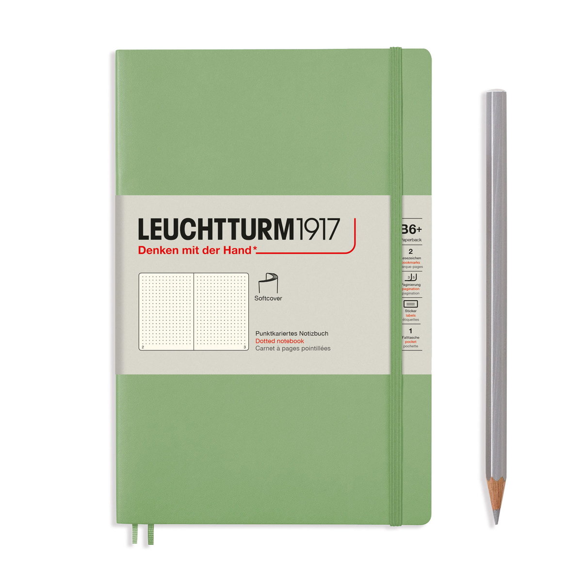Notatnik Leuchtturm1917 Paperback B6+, Kropki, Sage