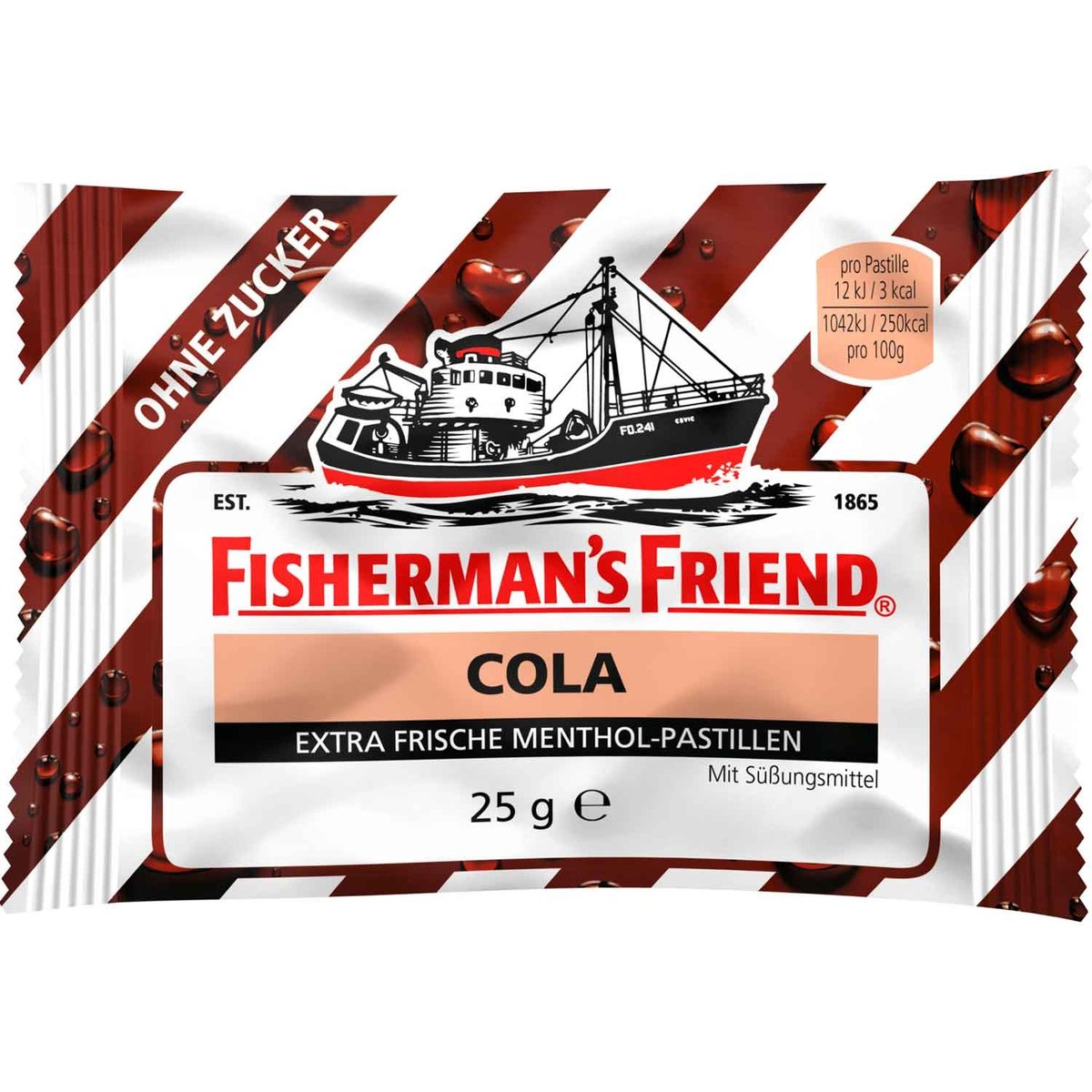 FISHERMAN'S FRIEND pastylki pudrowe COLA bez cukru 25g