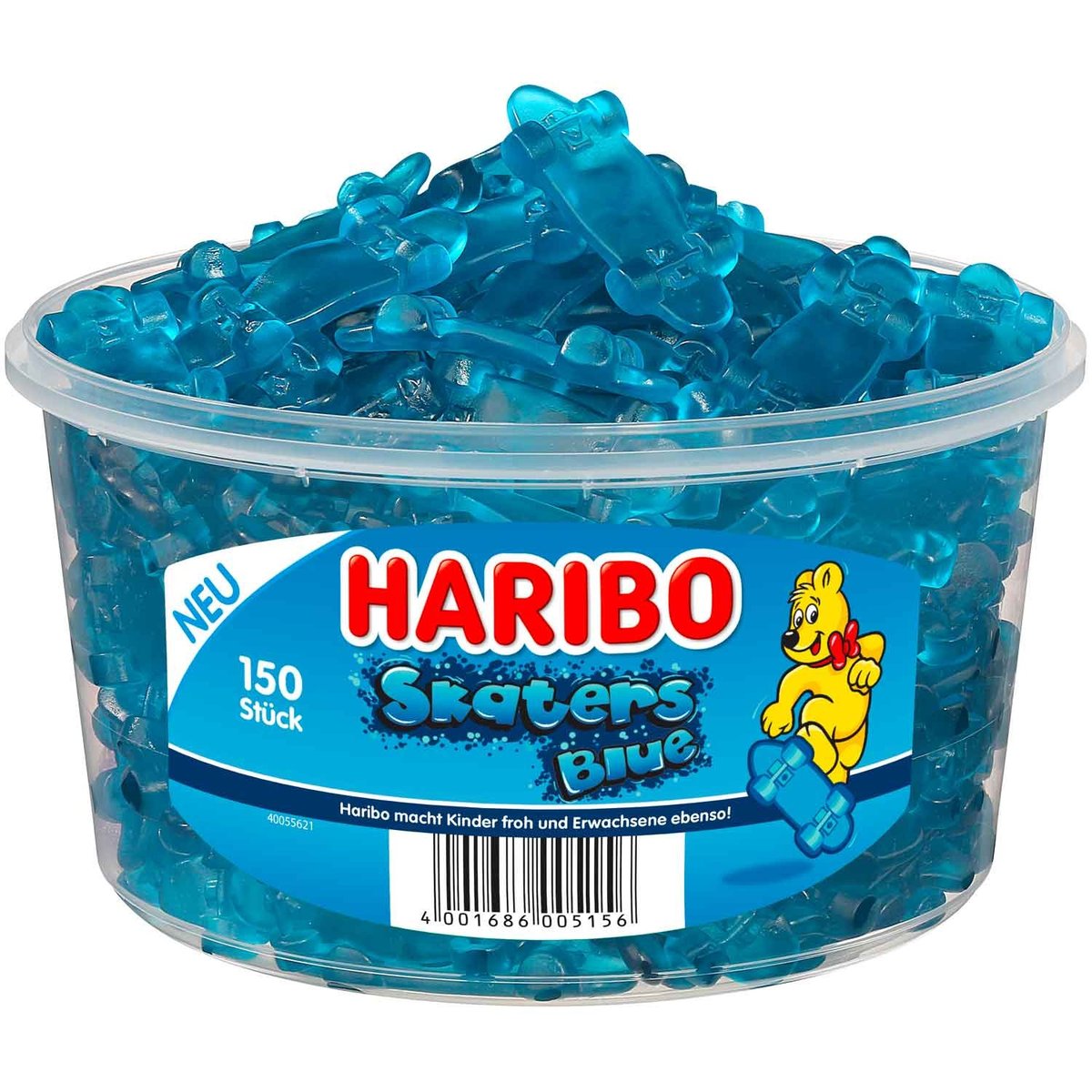 HARIBO żelki Skaters Blue!  1,2kg - 150 SZTUK !! Deskorolki
