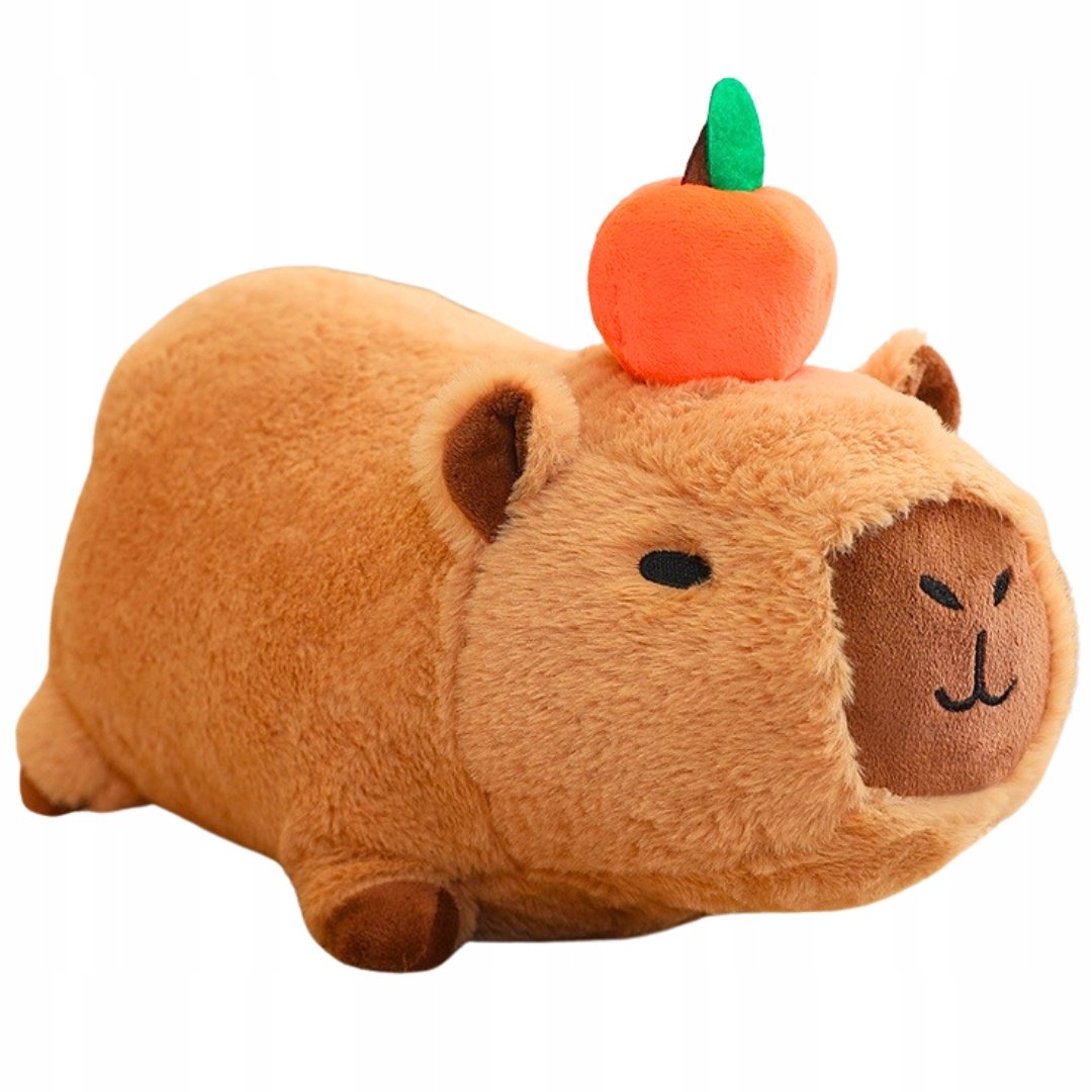 Maskotka Pluszowa Pluszak Kapibara Capybara Z Jabłkiem Przytulanka 30 cm