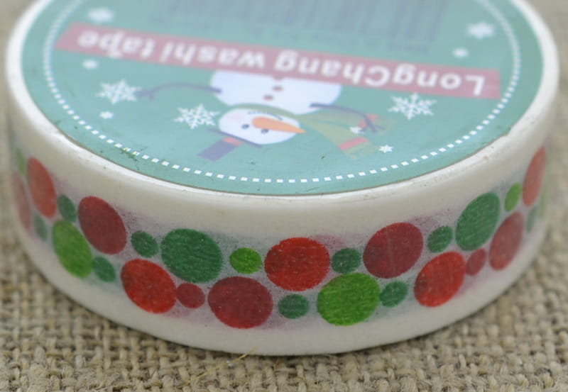 [ś07358] Taśma washi tape biała girlanda 10m