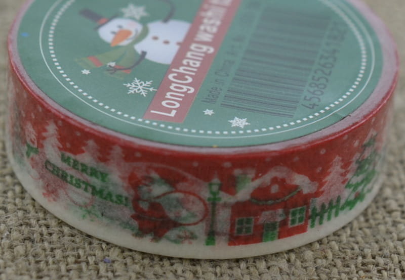 [ś07343] Taśma washi tape sanie i domek 10m